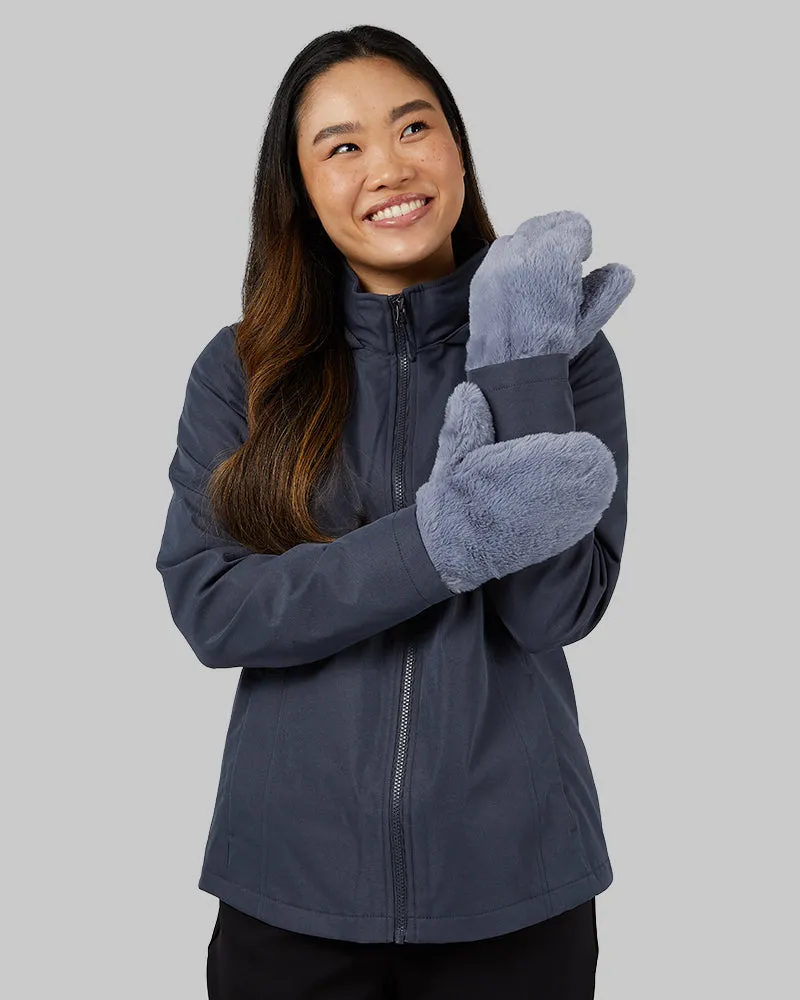 WOMEN'S PLUSH FUR MITTENS