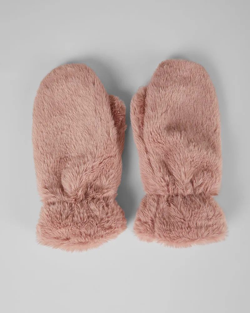 WOMEN'S PLUSH FUR MITTENS