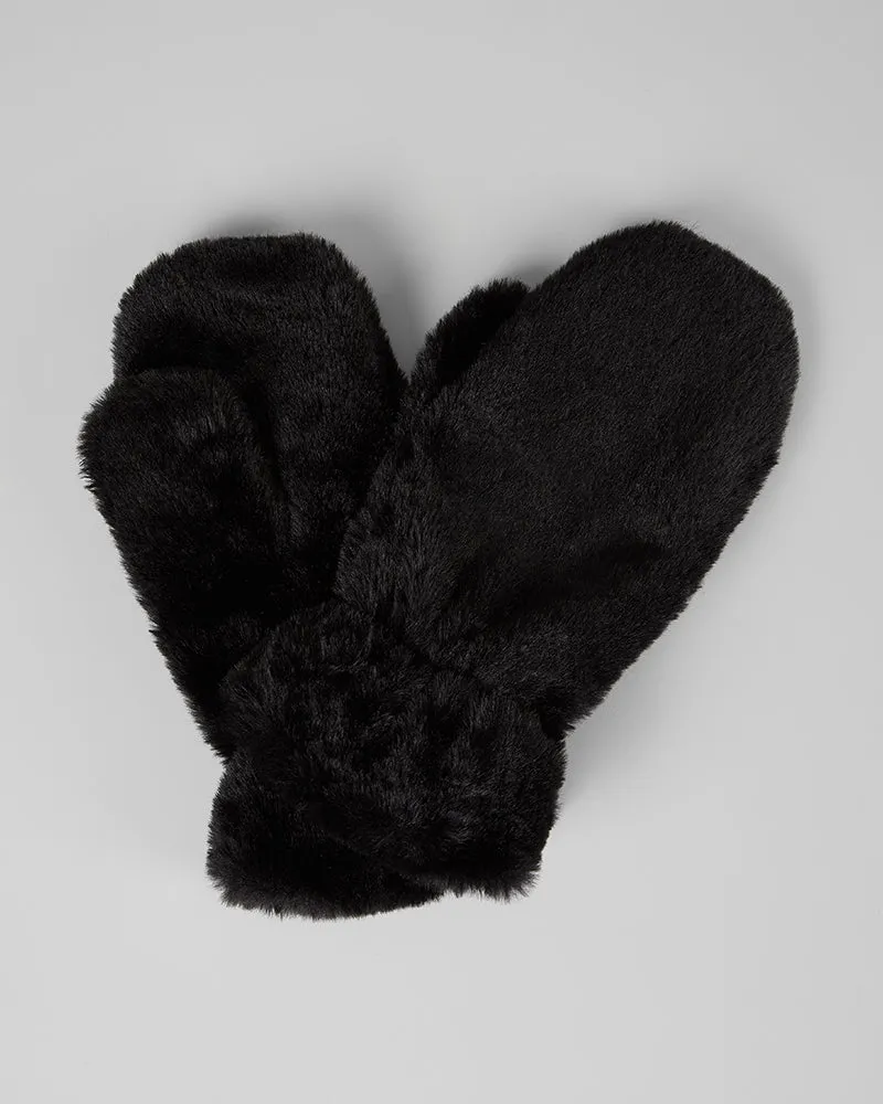 WOMEN'S PLUSH FUR MITTENS