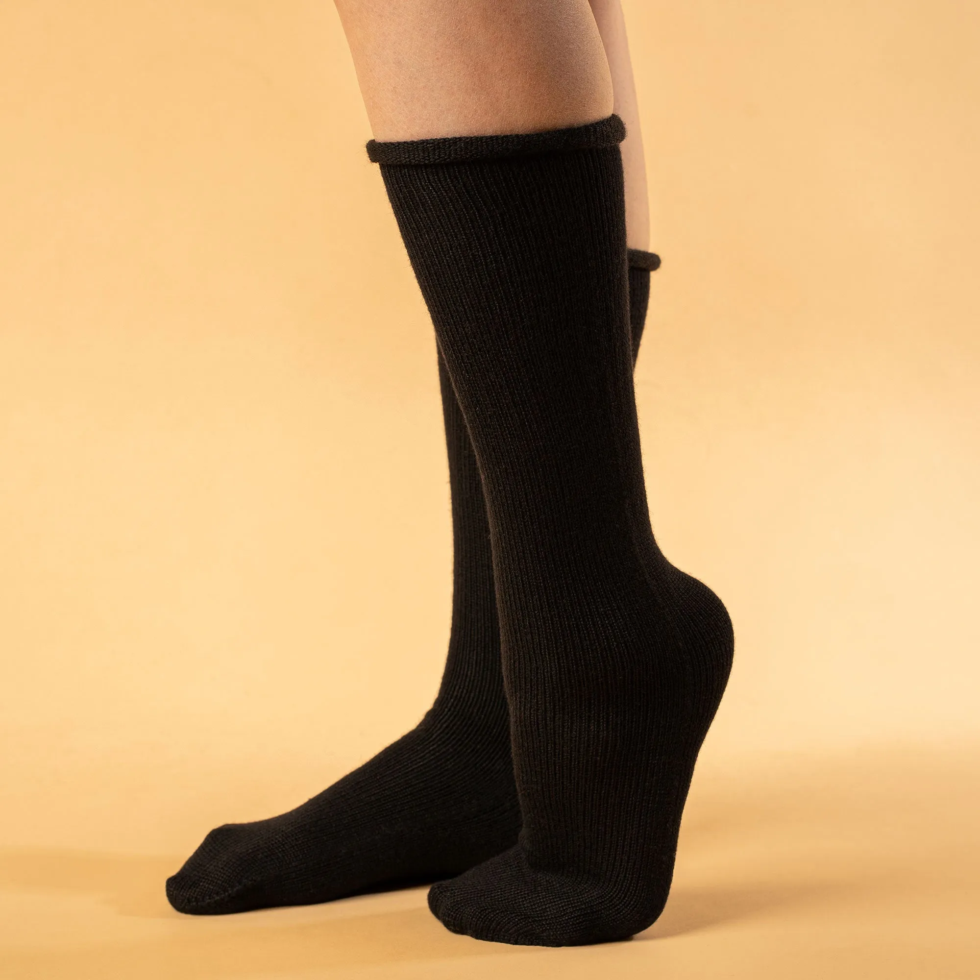 Women's Socks 2-Pack Black/Creamy beige