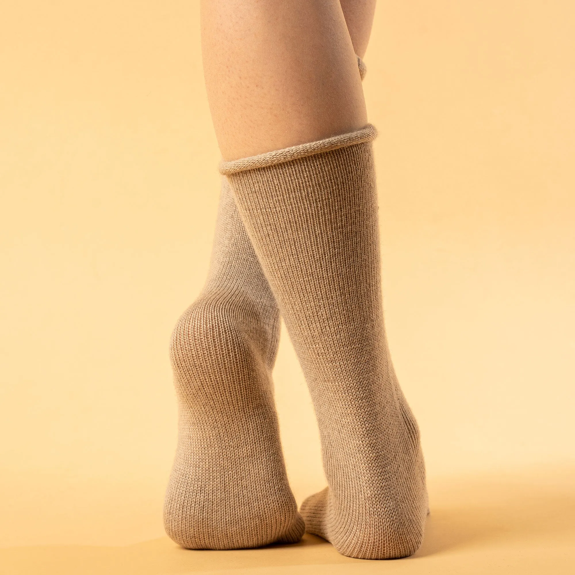 Women's Socks 2-Pack Black/Creamy beige