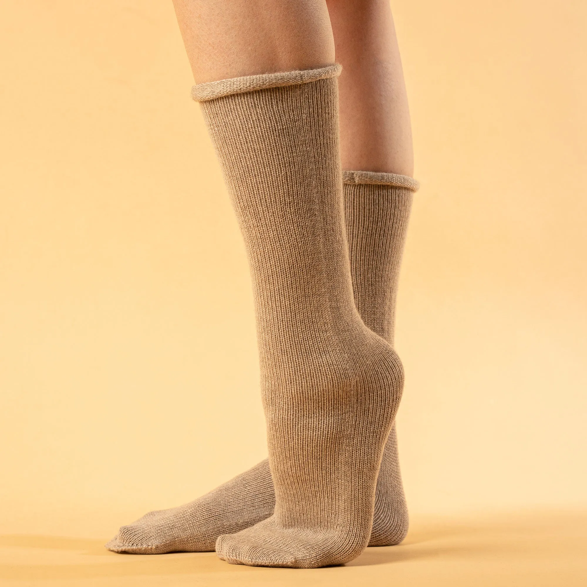 Women's Socks 2-Pack Black/Creamy beige