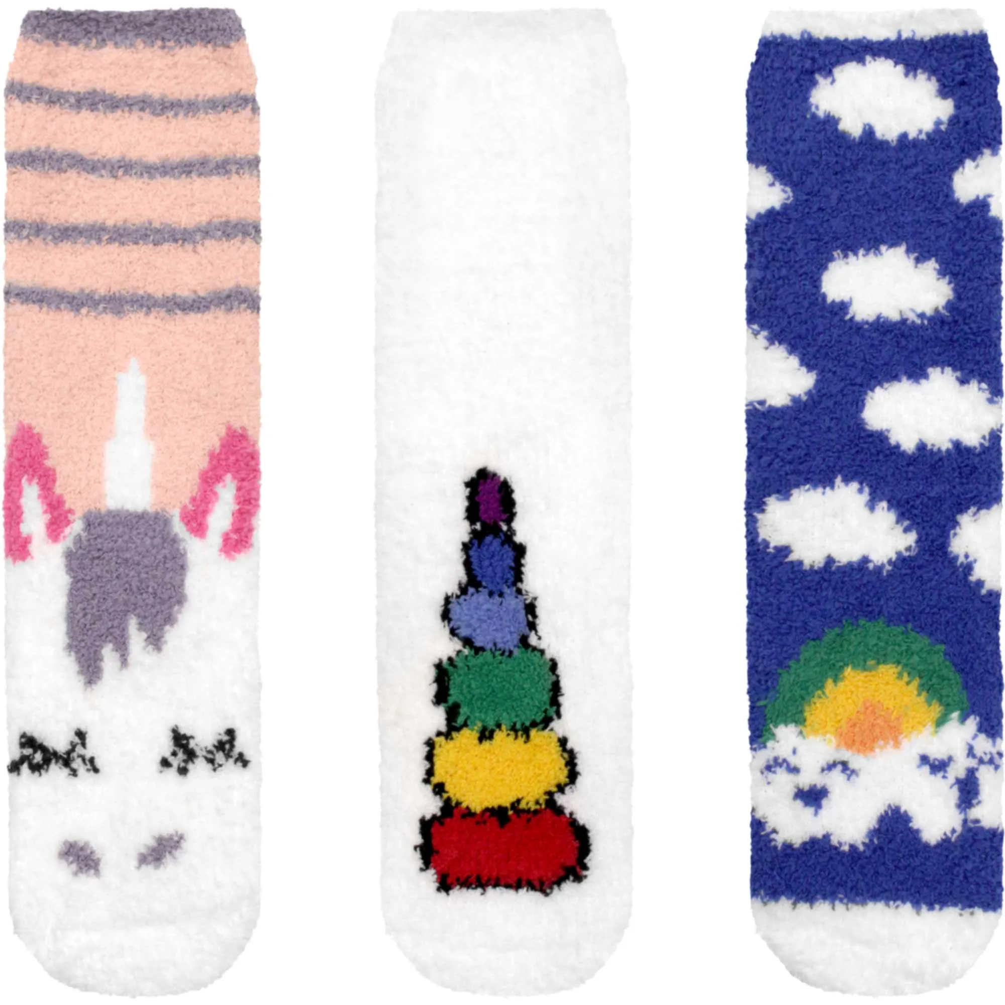 Women's Soft Warm Fuzzy Furry Cozy Unicorn Series Crew Socks, Assortments