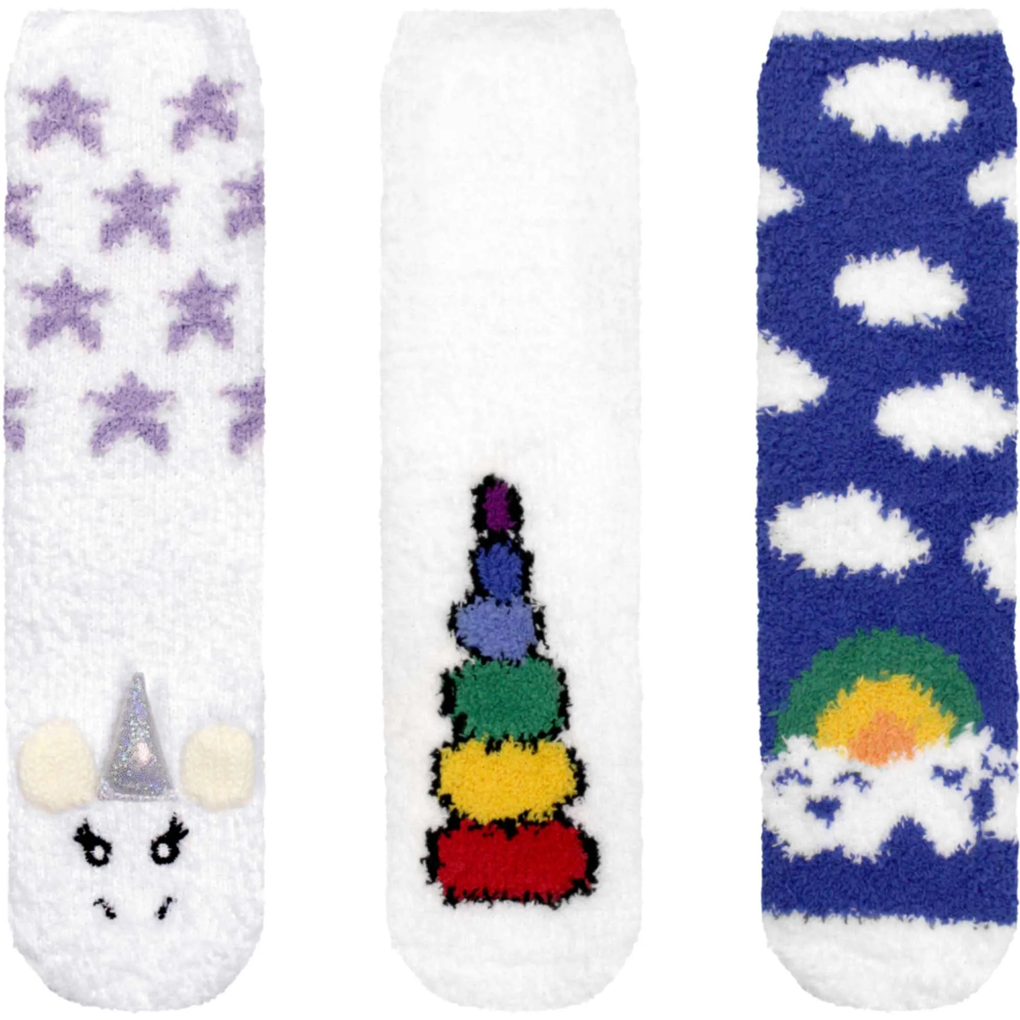 Women's Soft Warm Fuzzy Furry Cozy Unicorn Series Crew Socks, Assortments