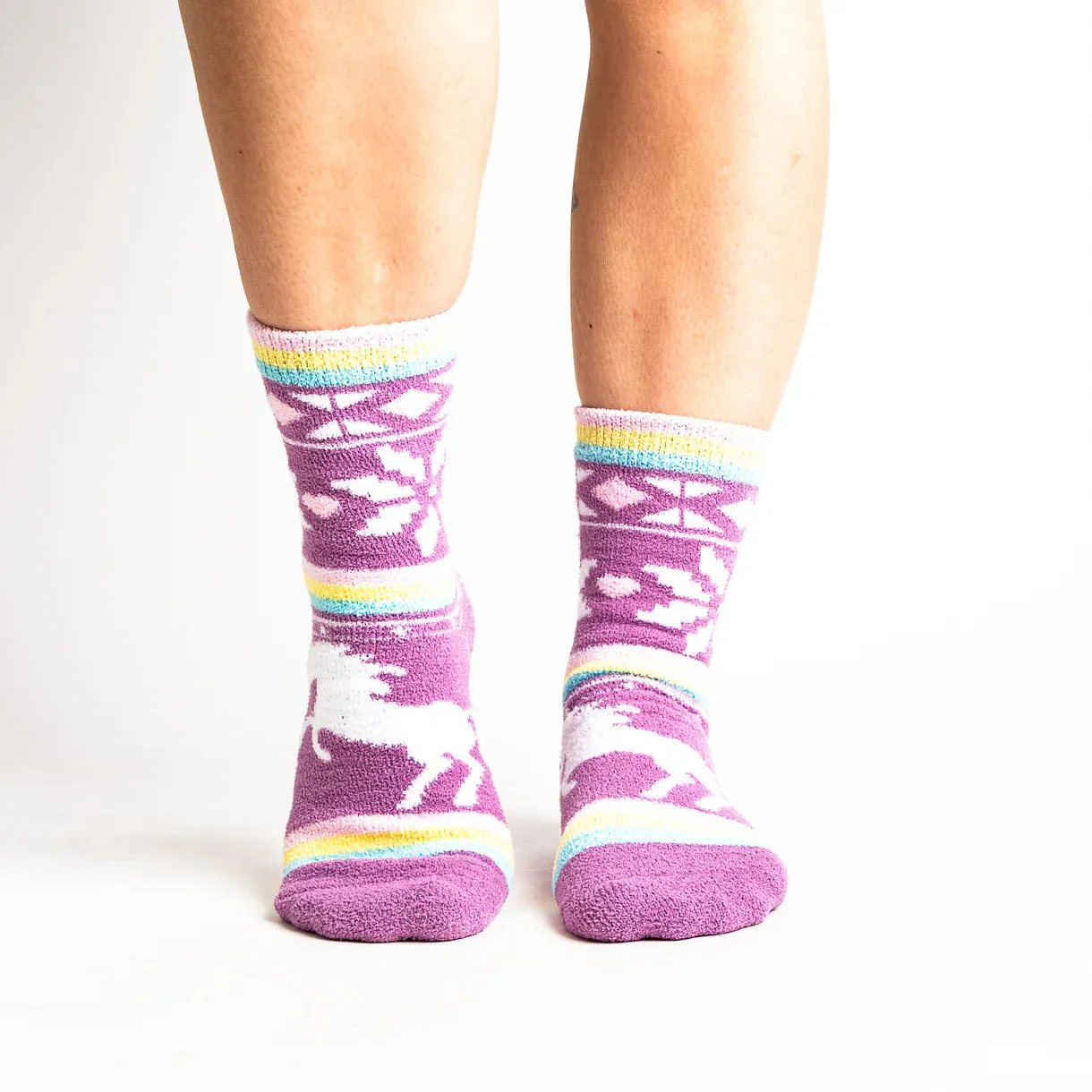 You Sweater Believe in Unicorns Women's Slipper Socks